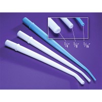 Plasdent ORALSURGE-II™ SURGICAL ASPIRATOR TIP, Aquamarine, ⅟₄"Larger Orifice (25pcs/bag)